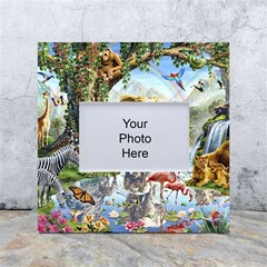 Beautiful Jungle Animals White Box Photo Frame 4  X 6 