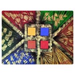 Acrylic abstract art design  Two Sides Premium Plush Fleece Blanket (Extra Small) 40 x30  Blanket Back