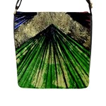 Acrylic abstract art design  Flap Closure Messenger Bag (L)