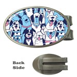 Dogs Seamless Pattern Money Clips (Oval) 