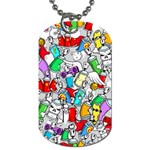 Graffiti-characters-seamless-pattern Dog Tag (Two Sides) Back