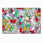 Graffiti-characters-seamless-pattern Postcards 5  x 7  (Pkg of 10)
