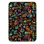 Cartoon Monster Pattern Abstract Background Rectangular Glass Fridge Magnet (4 pack)