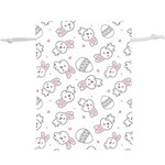 Cute Pattern With Easter Bunny Egg Lightweight Drawstring Pouch (XL)