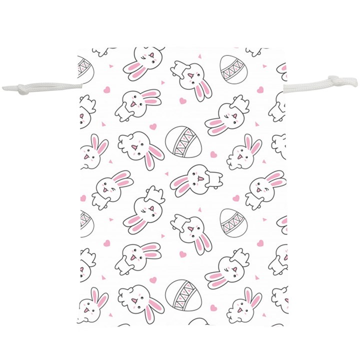 Cute Pattern With Easter Bunny Egg Lightweight Drawstring Pouch (XL)