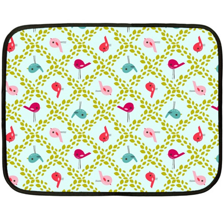 Birds Pattern Background Fleece Blanket (Mini)