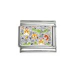 Seamless Pattern With Wildlife Cartoon Italian Charm (9mm)