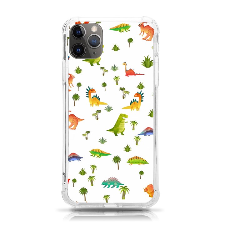 Vector Baby Dino Seamless Pattern iPhone 11 Pro Max 6.5 Inch TPU UV Print Case