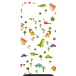 Vector Baby Dino Seamless Pattern iPhone 14 Plus Black UV Print Case