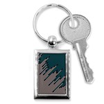 Abstract Diagonal Striped Lines Pattern Key Chain (Rectangle)