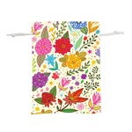 Colorful Flower Abstract Pattern Lightweight Drawstring Pouch (M)