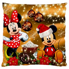 Cartoons, Disney, Merry Christmas, Minnie Standard Premium Plush Fleece Cushion Case (two Sides)