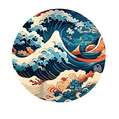 Wave Pattern Mini Round Pill Box