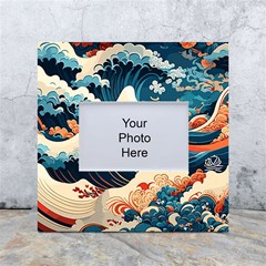 Wave Pattern White Box Photo Frame 4  X 6 