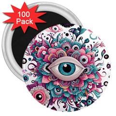 Eyes Pattern 3  Magnets (100 Pack)