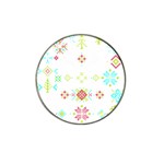Christmas Cross Stitch Pattern Effect Holidays Symmetry Hat Clip Ball Marker (4 pack)