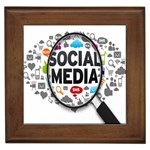 Social Media Computer Internet Typography Text Poster Framed Tile