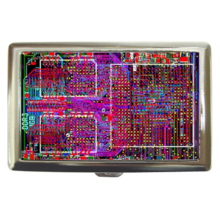 Technology Circuit Board Layout Pattern Cigarette Money Case