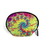 Fractal Spiral Abstract Background Accessory Pouch (Small)