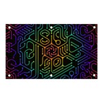Circuit Hexagonal Geometric Pattern Background Pattern Banner and Sign 5  x 3 