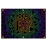 Circuit Hexagonal Geometric Pattern Background Pattern Banner and Sign 6  x 4 