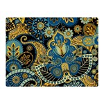 Retro Ethnic Background Pattern Vector Two Sides Premium Plush Fleece Blanket (Mini) 35 x27  Blanket Back
