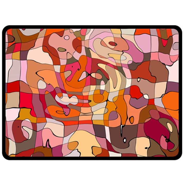 Abstract Abstraction Pattern Moder Two Sides Fleece Blanket (Large)