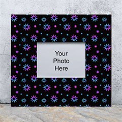 Stars Pattern Art Design White Wall Photo Frame 5  X 7 
