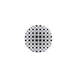Square Diagonal Pattern Monochrome 1  Mini Buttons