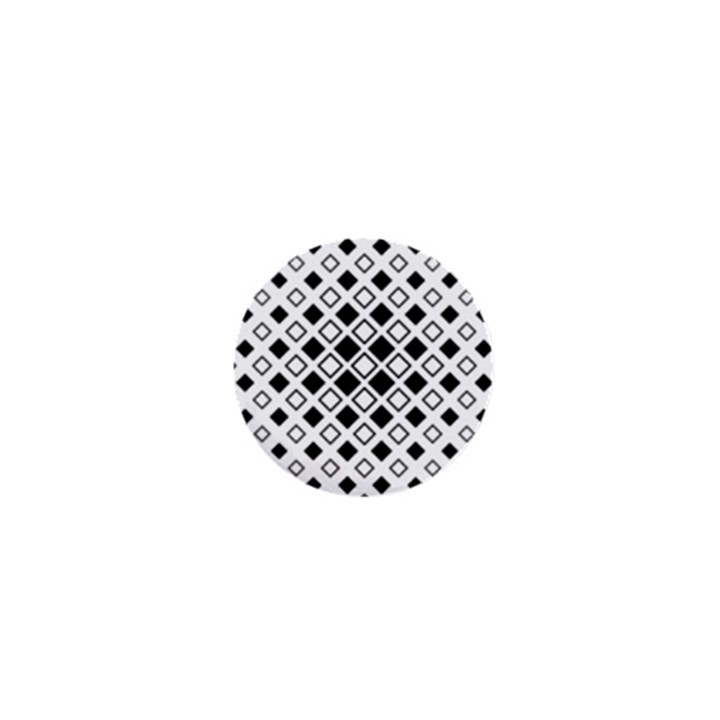 Square Diagonal Pattern Monochrome 1  Mini Buttons