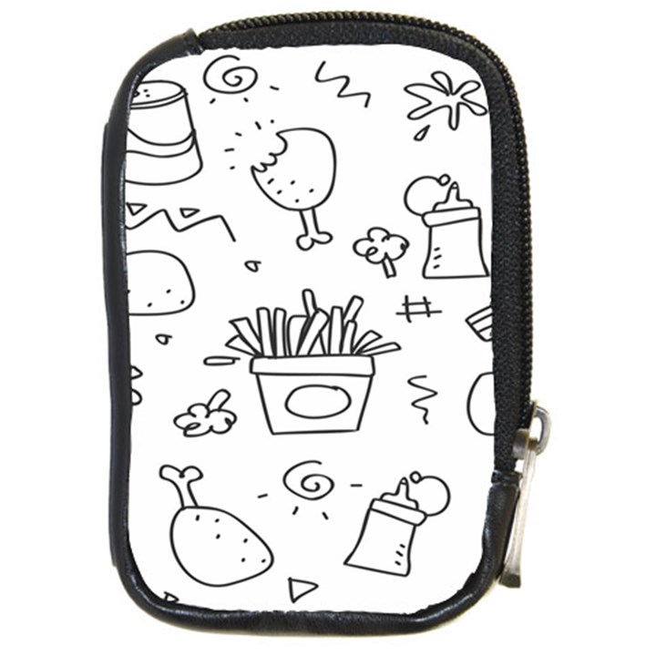 Set Chalk Out Scribble Collection Compact Camera Leather Case