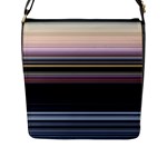 Horizontal Line Strokes Color Lines Flap Closure Messenger Bag (L)