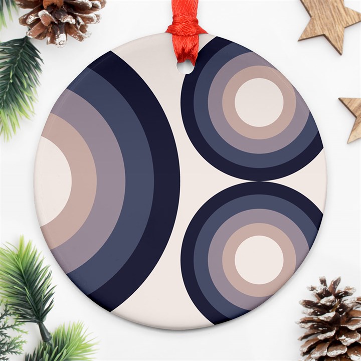 Circle Tile Design Pattern Round Ornament (Two Sides)