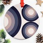 Circle Tile Design Pattern Round Ornament (Two Sides) Back