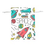 Space Cosmos Seamless Pattern Seamless Pattern Doodle Style Lightweight Drawstring Pouch (M) Back