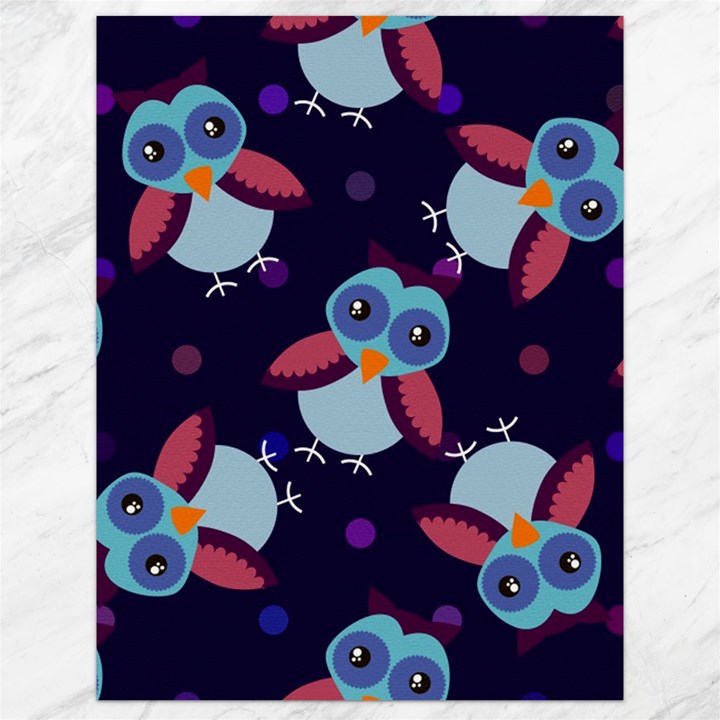 Owl Pattern Background Canvas 18  x 24 