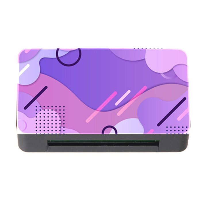 Hand Drawn Abstract Organic Shapes Background Memory Card Reader with CF