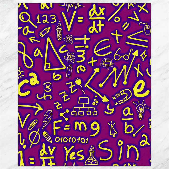 Background Doodles Math Canvas 11  x 14 
