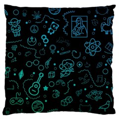 Cartoon, Halloween, Black, Dark Standard Premium Plush Fleece Cushion Case (two Sides)
