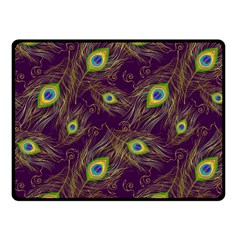 Feathers, Peacock, Patterns, Colorful Two Sides Fleece Blanket (small)