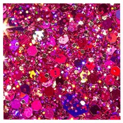 Pink Glitter, Cute, Girly, Glitter, Pink, Purple, Sparkle Wooden Puzzle Square
