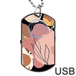 Abstract Boho Bohemian Style Retro Vintage Dog Tag USB Flash (Two Sides)