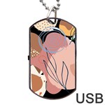 Abstract Boho Bohemian Style Retro Vintage Dog Tag USB Flash (Two Sides) Back