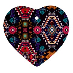 Pattern, Ornament, Motif, Colorful Heart Ornament (two Sides)