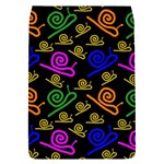 Pattern-repetition-snail-blue Removable Flap Cover (L)