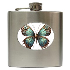 Mechanical Butterfly Hip Flask (6 Oz)
