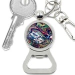Abstract strata IV Bottle Opener Key Chain