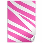 White Pink Stripes, Pattern Canvas 24 x 36 White Pink Stripes, Pattern Canvas 24 x 36