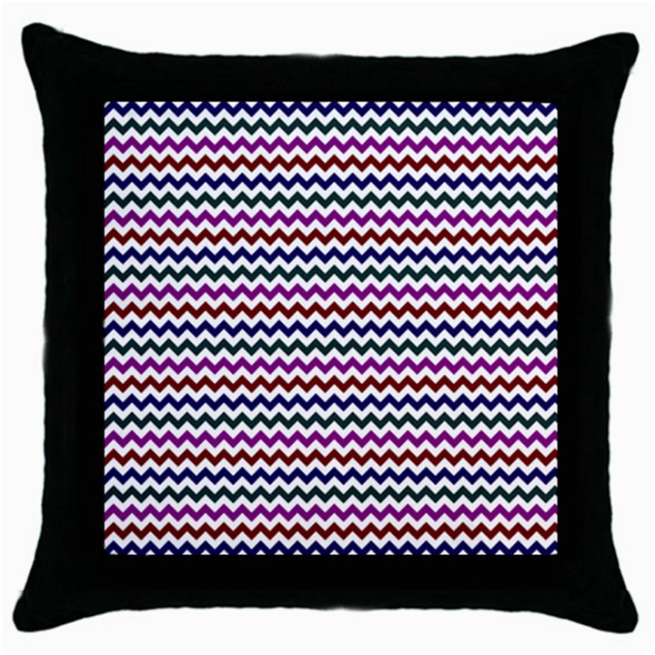 Chevron Pattern Throw Pillow Case (Black)