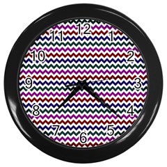 Chevron Pattern Wall Clock (black)